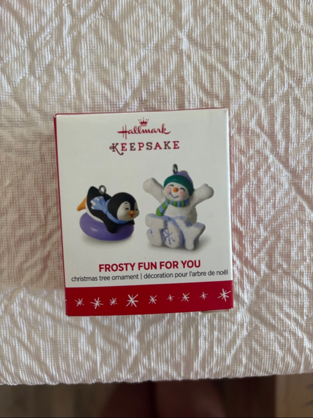 Hallmark Frosty Fun For You Ornament Set - White, Purple, Black, Green